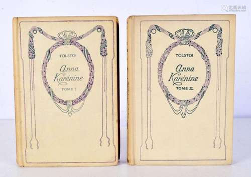 Early books Anna Karenine by Tolstoy 2 volumes in French (2)...