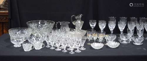 A collection of lead crystal glass and glasses (Qty).