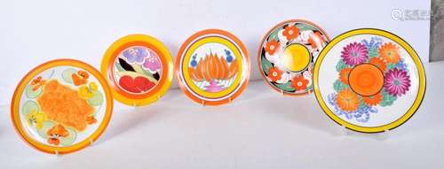 A collection of Clarice Cliffe A Zest for colour series plat...