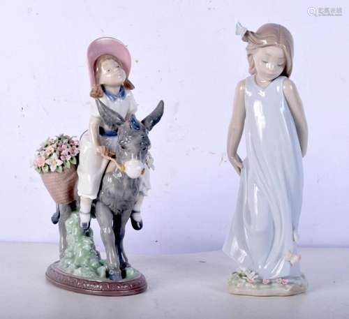 Boxed Lladro figure " Look at me " together with &...