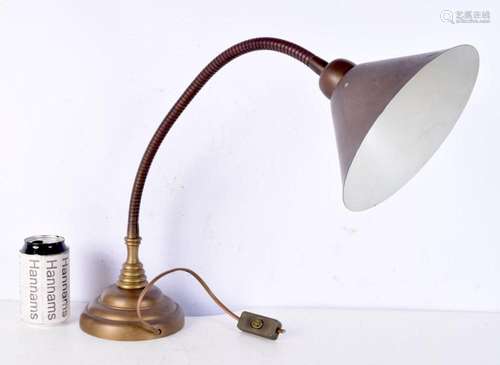 A Mid Century Industrial Gooseneck lamp 66 cm.