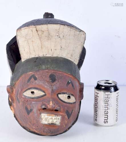 A Nigerian Gelede wooden mask 34 cm.