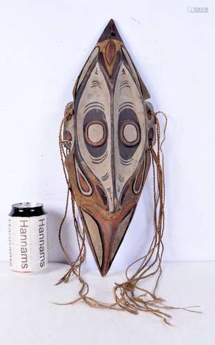 A Pacific Island wooden tribal Sepic mask 44 cm.