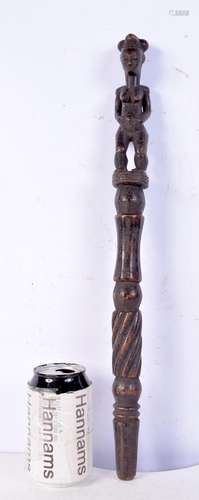 An African wooden staff 47 cm.