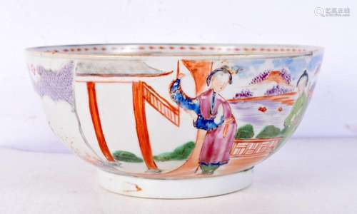 An 18th century Chinese Export porcelain bowl, painted with ...