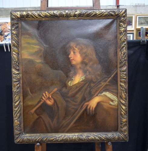 A framed oil on canvas after Peter Lely (1618-1680) copy of ...