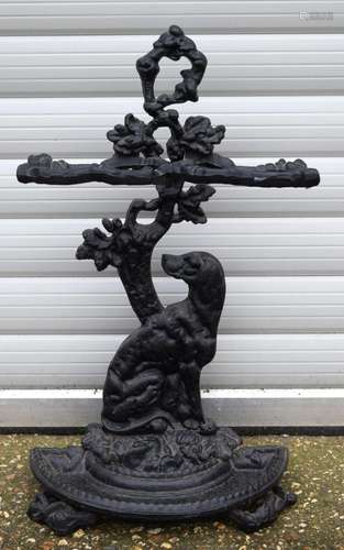 An antique cast iron stick stand 68 cm