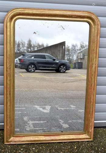 A large French gilt wood framed mirror 120 x 84 cm.