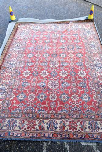 A large Caucasian Kazak rug 357 x 256 cm.