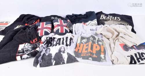 A collection of The Beatles memorabilia including slippers, ...