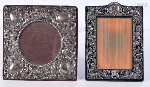 Two Silver Frames. Hallmarked Birmingham, Largest 17cm x 17c...