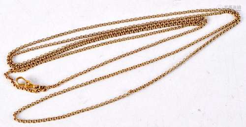 A Muff Chain. 124cm long, weight 22g