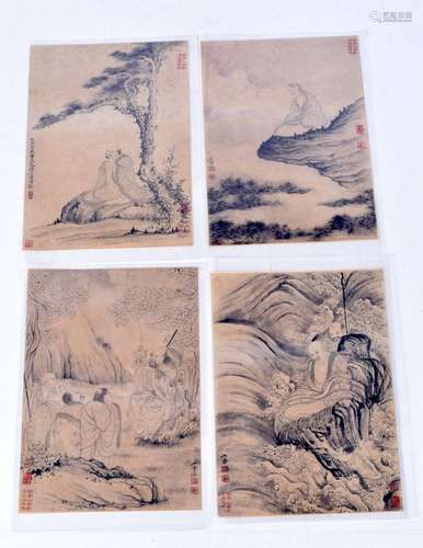 A collection of Chinese prints 28 x 21 cm.