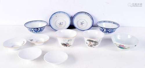 A collection of Chinese porcelain bowls and dishes 14 x 5 cm...