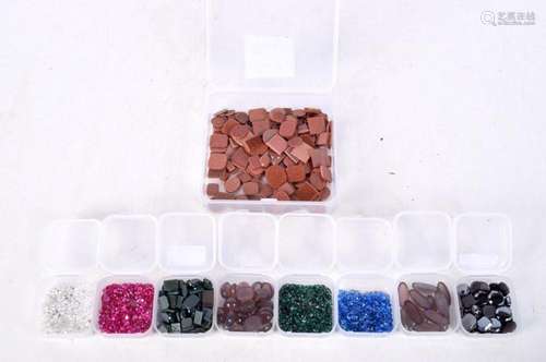 A collection of polished stones and beads