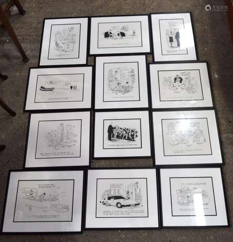 Cecil Tugg Wilson 1930- 2006) A collection of 12 framed ink ...