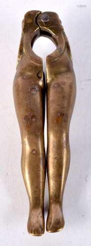 A pair of 19th Century bronze nut crackers in the form of la...