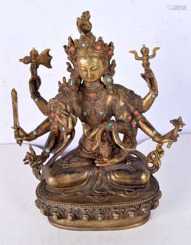 A bronze statue of Durga 22 cm.