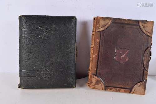 A pair of Victorian Photograph albums one with pictures 24 x...