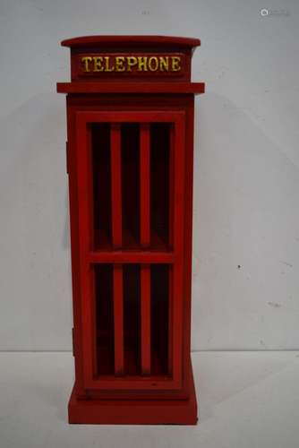 A wooden Telephone box storage unit 52 x 16 cm.