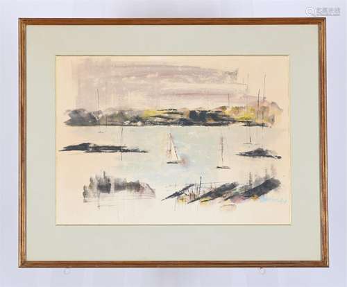 λ ALFRED BIRDSEY (BRITISH 1912-1996), SAILING BOATS OFF BERM...