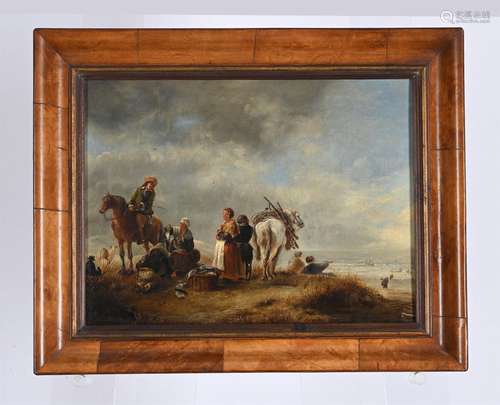 AFTER JAN WIJNANTS, FOOTPATH WITH DUNE, FARMERS AND HORSEMAN