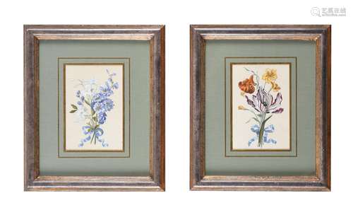 STUDY OF FLOWERS, A SET OF TWO