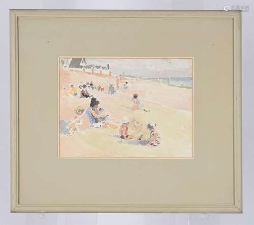 λ WENDELA BOREEL (BRITISH 1895-1985), FIGURES ON A BEACH