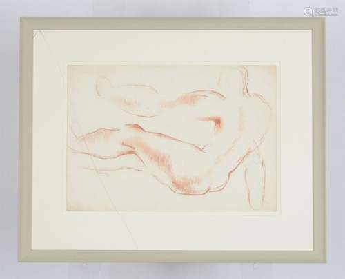 λ FRANK DOBSON (BRITISH 1886-1963), STUDY OF A RECLINING NUD...