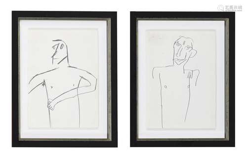 λ KEITH VAUGHAN (BRITISH 1912-1977), TWO STANDING MALE NUDES