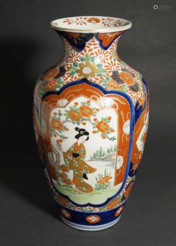 Vase in japanischen Imari-Stil (H. 31 cm), vor 1950