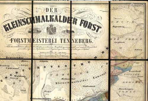 Karte, Kleinschmal Kalder Forst, 1855