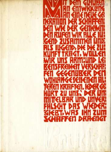Katalog, Brücke, Museum Folkwang Essen 1958