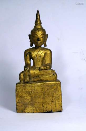 Holzfigur, Buddha, Thailand 19. Jh.