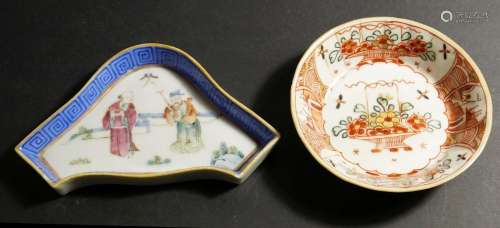 China, Porzellan Teller (18. Jh.) und Schale (19. Jh.)