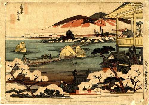 Kagematsu, Utagawa tätig 1840-41 Chuban yokoe, um 1840