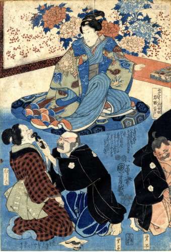Kuniyoshi, Utagawa 1798-1861 Mittleres Oban von einem Tripty...