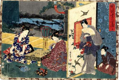 Kunisada, Utagawa 1786-1865 Genjie (Oban yokoe, 1849-53)