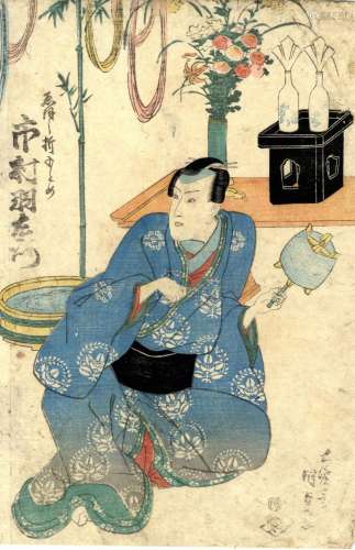 Kunisada, Utagawa 1786-1865 Oban von einem Mehrblatt, um 183...