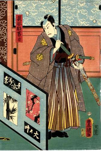 Kunisada, Utagawa 1786-1865 Oban von einem Mehrblatt, dat. 1...