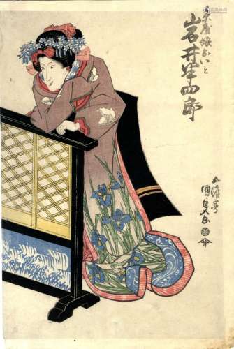 Kunisada, Utagawa 1786-1865 Oban von einem Mehrblatt, um 182...
