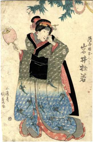 Kunisada, Utagawa 1786-1865 Oban von einem Mehrblatt