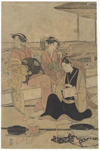 Toyokuni, Courtesan, Original Japanese Woodblock Print