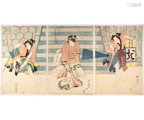 Toyokuni I, Kabuki Play, Original Japanese Woodblock Print