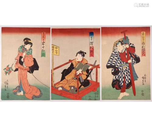 Toyokuni III, Theatre, Original Japanese Woodblock Print