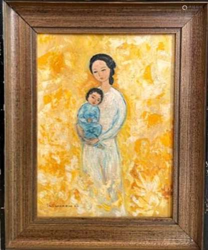 VU CAO DAM 1908-2000 VIETNAMESE FRENCH OIL PAINTING ON CANVA...