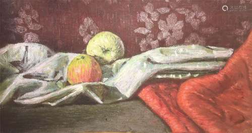 Still life with apples oil painting on canvas