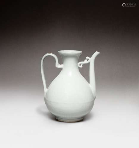 A white-glazed incised 'dragon' ewer, Ming dynasty, ...