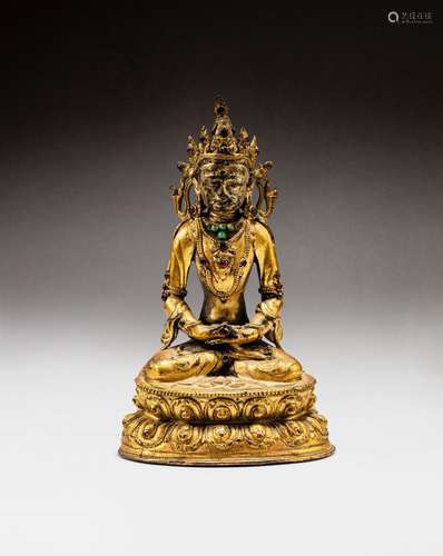 A gilt-bronze figure of Amitayus, Tibet, 15th - 16th century...