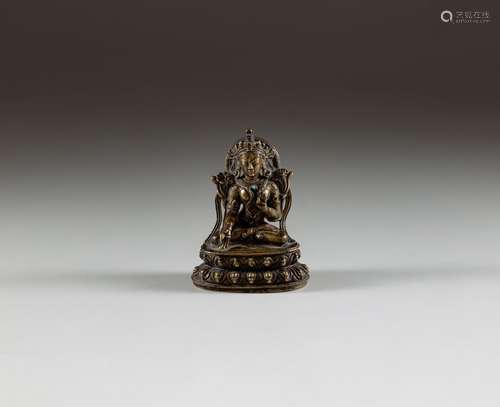 A small copper alloy figure of White Tara, Tibet, 15th Centu...